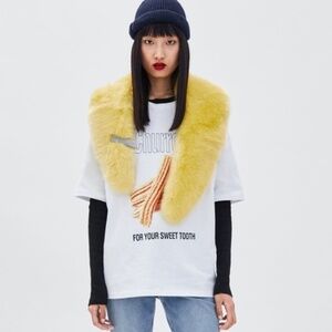 New*Zara Graphic Tee "Churro‎ for your Sweet Tooth"